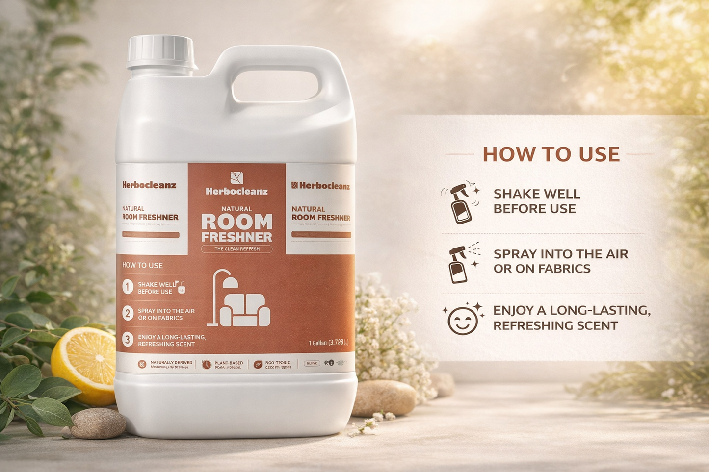 Natural Floor Cleaner & Mystic Aura Room Freshener Combo